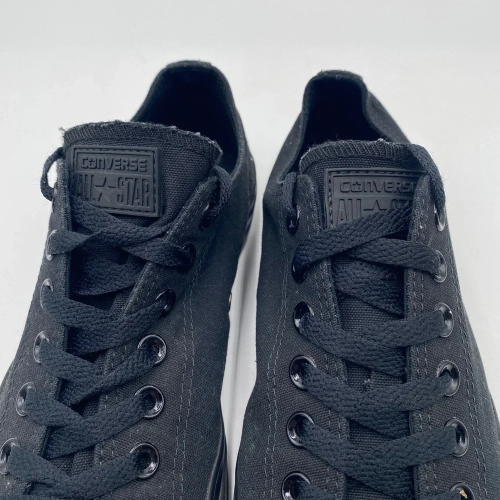 Converse Chuck Taylor All Star Low Top Sneaker Mens 9 Black M5039 Triple Black - Picture 3 of 14